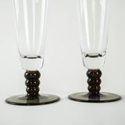 Pair of champagne glasses, Italian design, 1970s, production: Italy