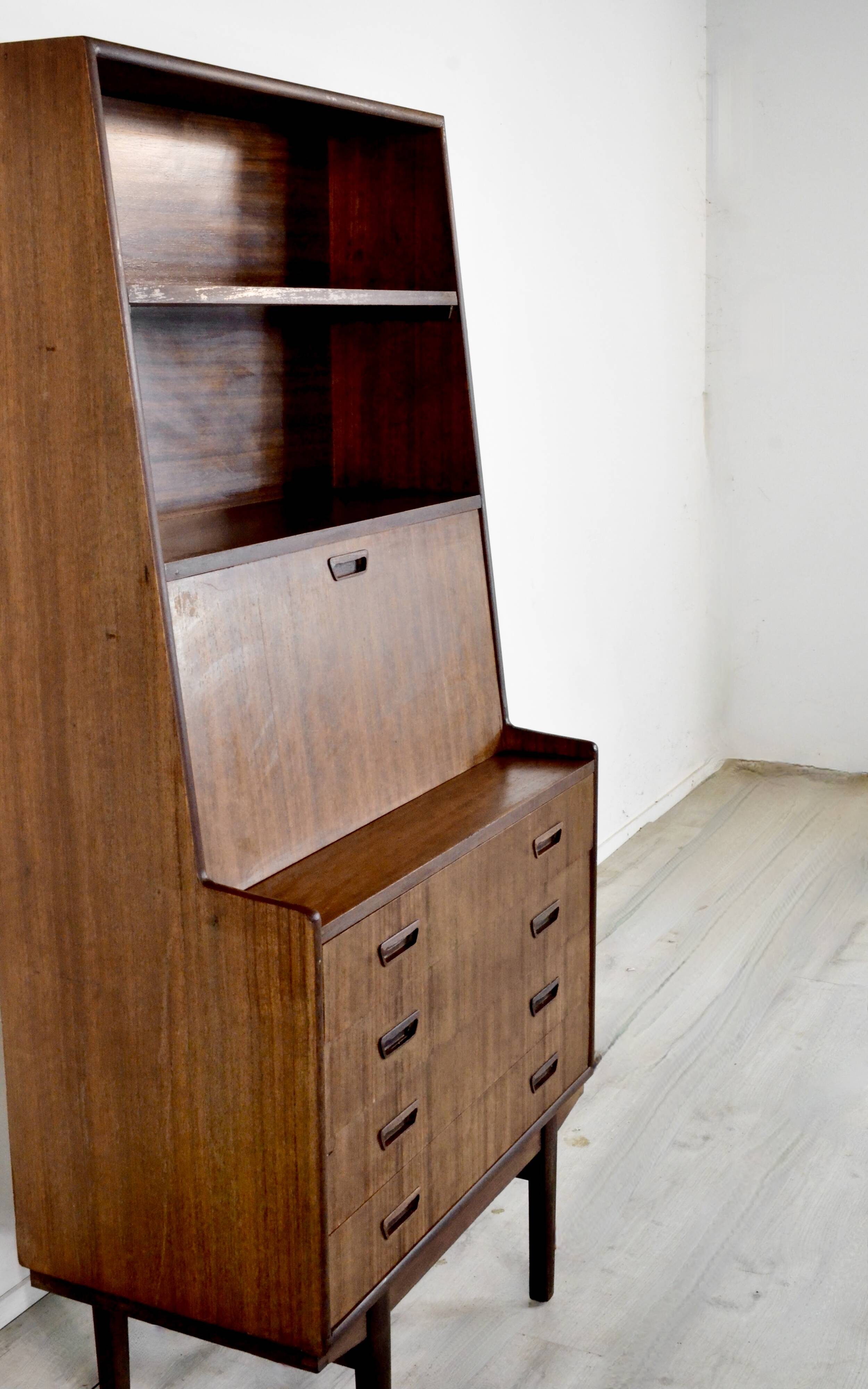 Vintage Midcentury Danish Bookcase / Secretary in stunning Rosewood
