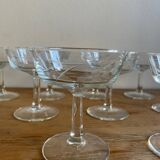 Set of 10 champagne glasses