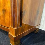 Biedermeier Armoire, Walnut Veneer, Full Columns, Austria/Vienna around 1825
