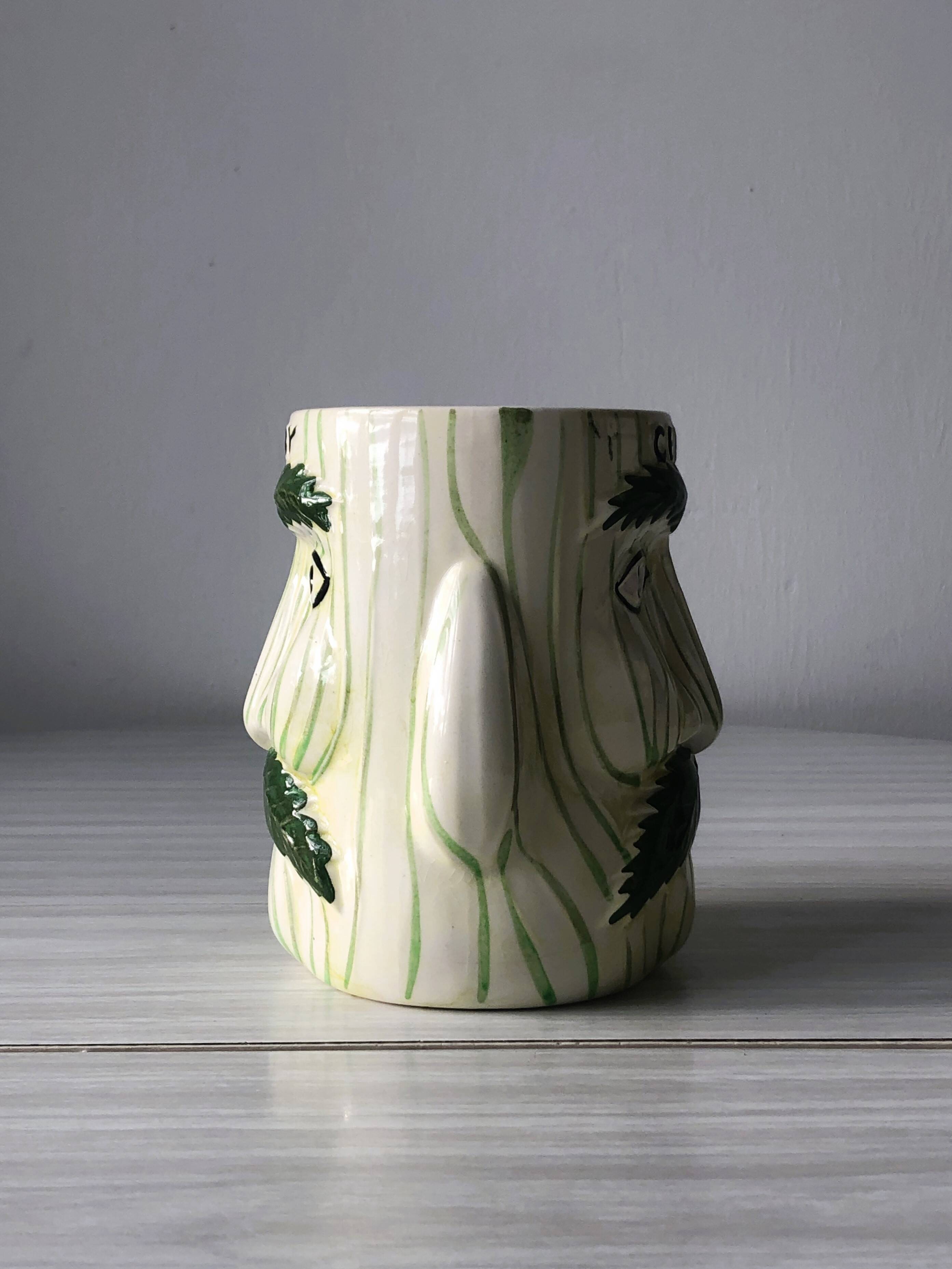 Celery face pot for ceramic utensils