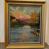 Lake landscape signed Gaspart