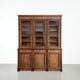 Antique English buffet/bookcase from the 19th century with original glass