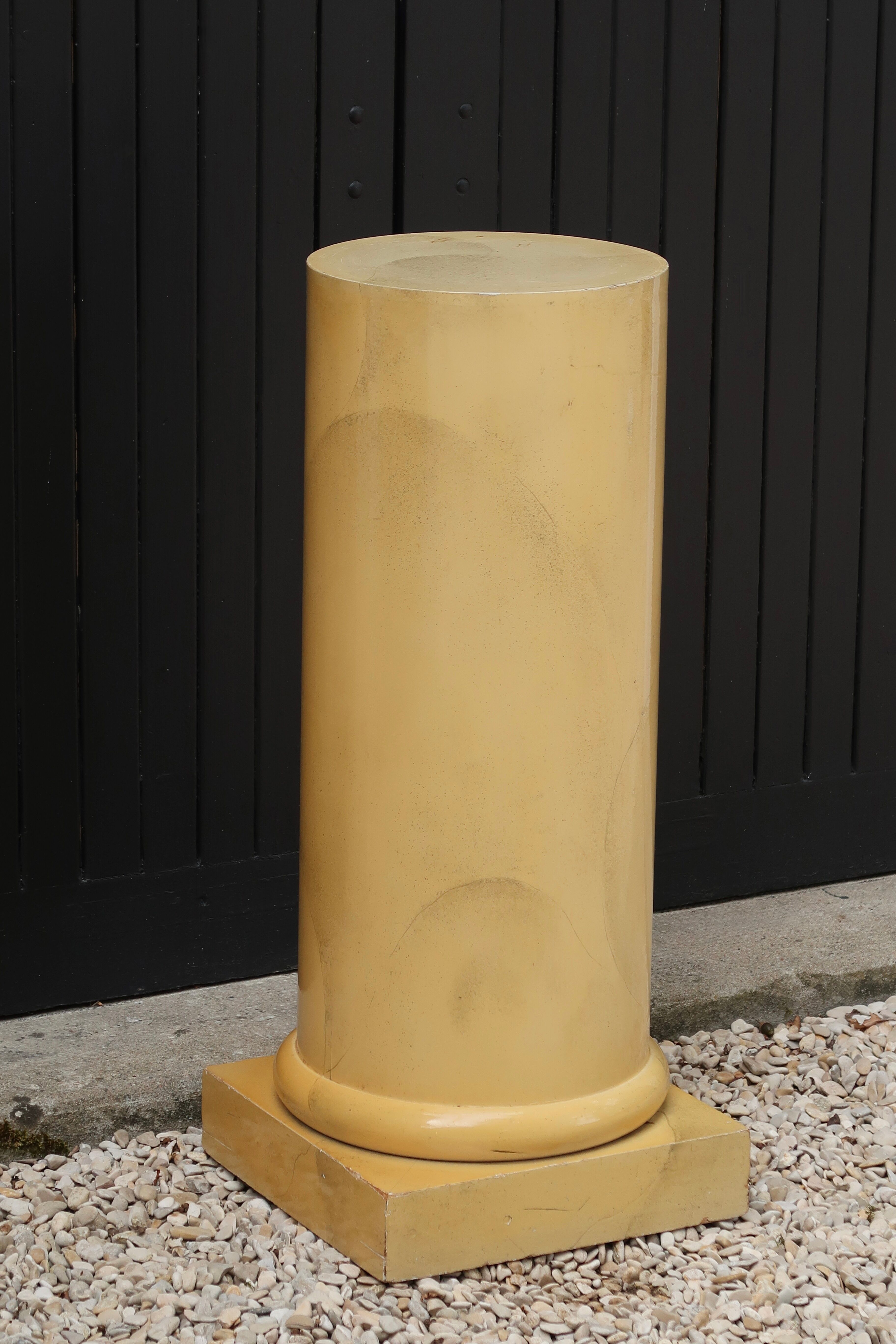 Wooden column imitation marble, display, 80s