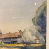 Old painting, landscape, signed M Duclos XX century