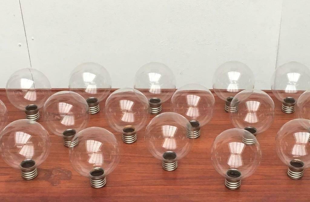 Vintage German Space Age replacement or spare glass piece for lamp by Motoko Ishii for Staff, 1970s.