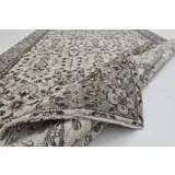 1970s Vintage Turkish Oushak Handmade Wool Cotton Beige Area Rug 154x240