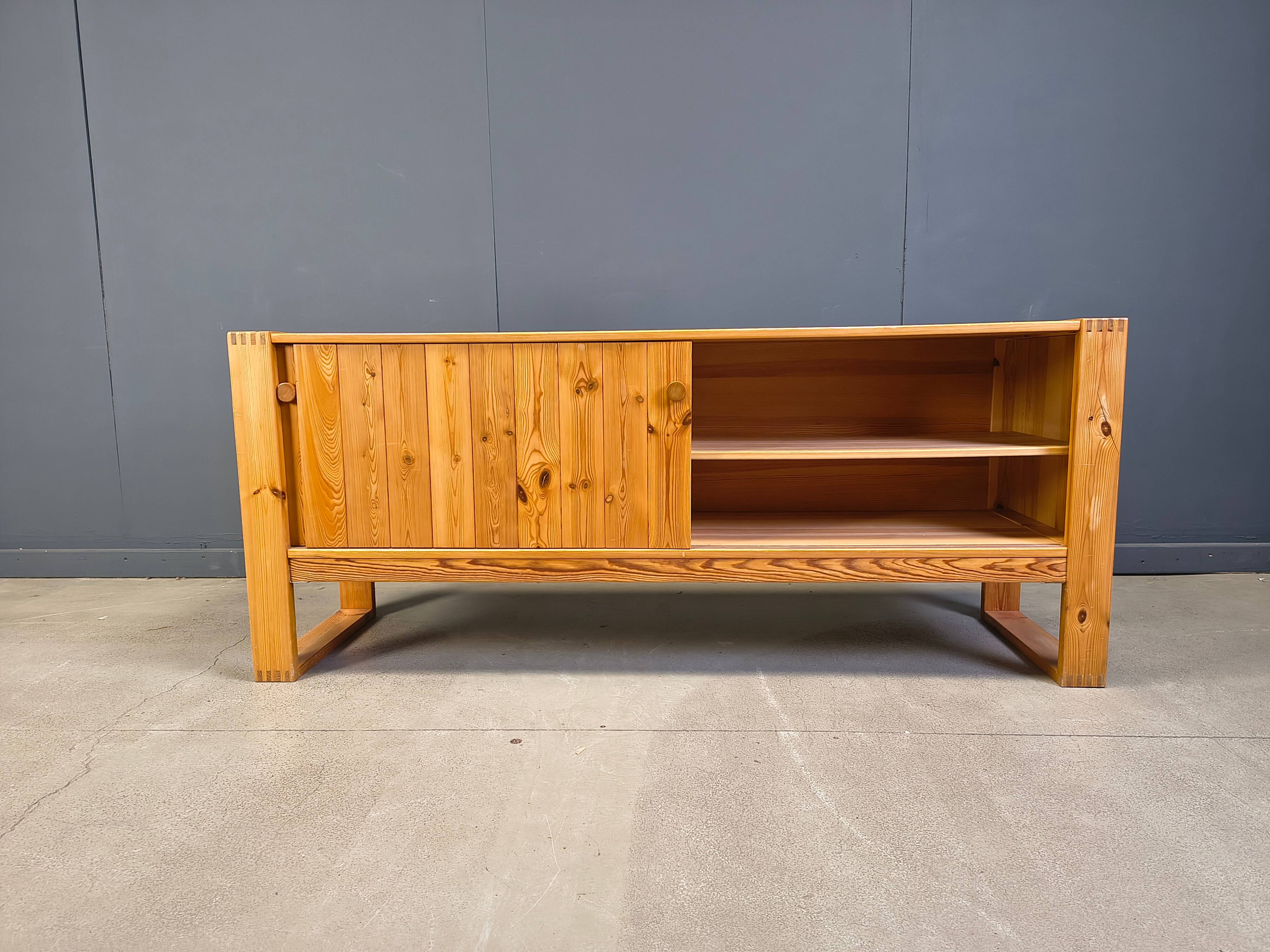 Scandinavian pine wood sideboard, 1960s