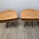 Paire de table de chevet vintage tripode années 50