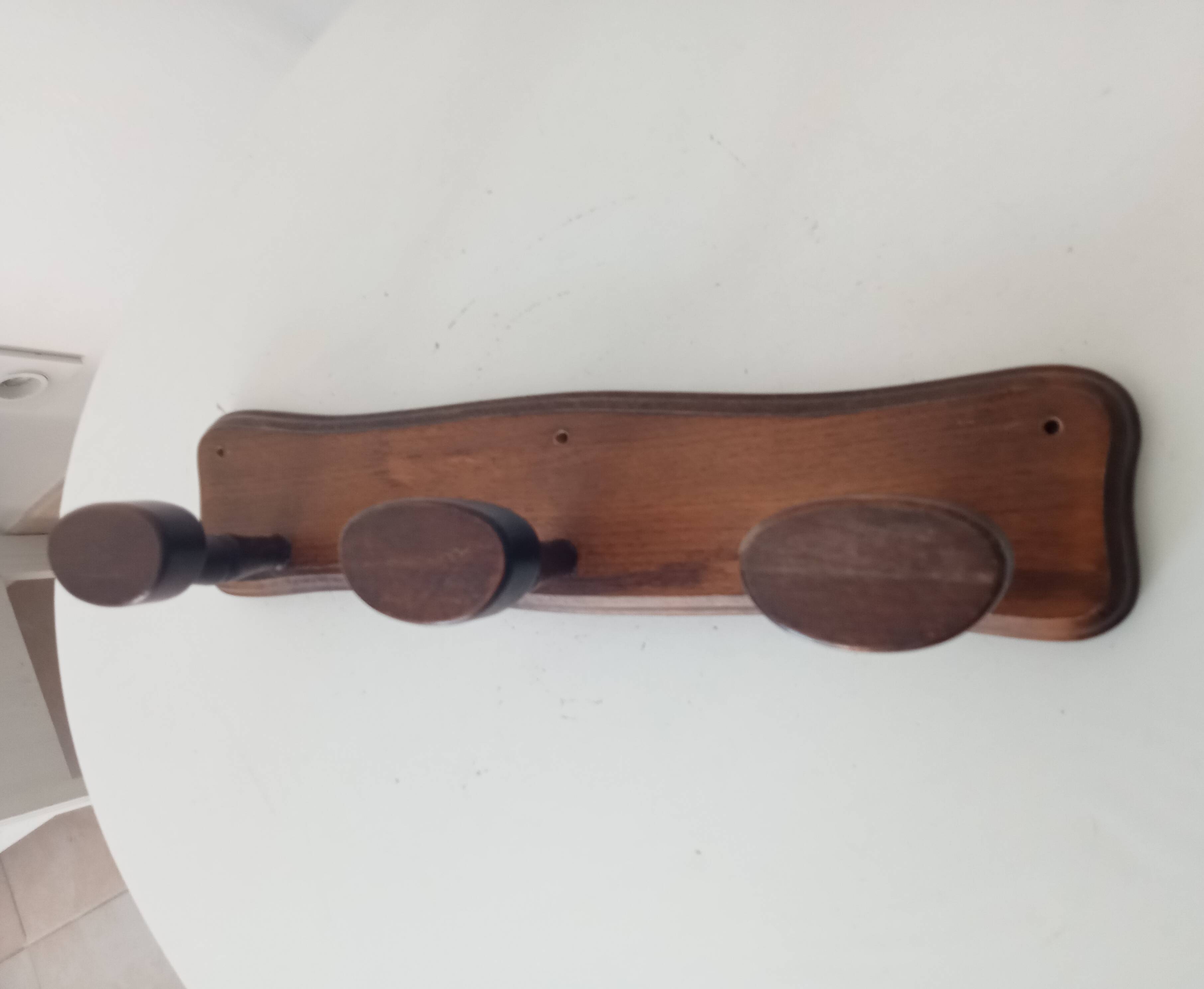 Vintage solid wood wall coat rack