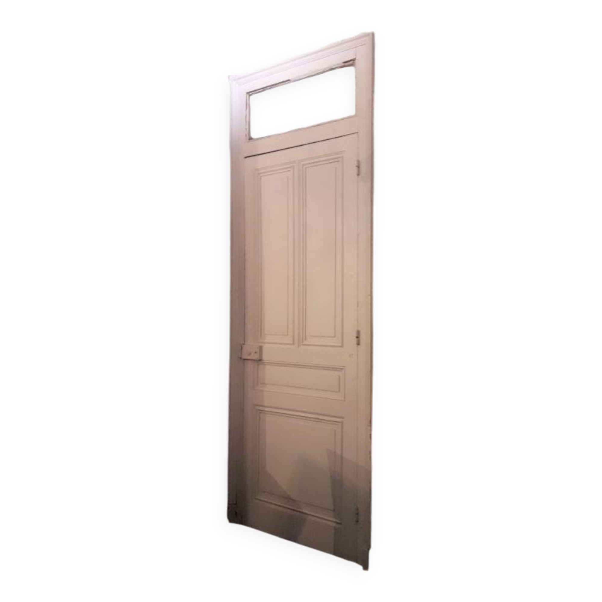 Haussmannian door 83x220 with old glazed transom frame 102x300 chassis