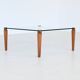 Table basse carrée Peter Ghyczy en laiton et verre, Pays-Bas, 1970