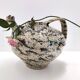 Vintage Brown and Green Lacquered and Handpainted Terracotta Vase, Deruta, Italy