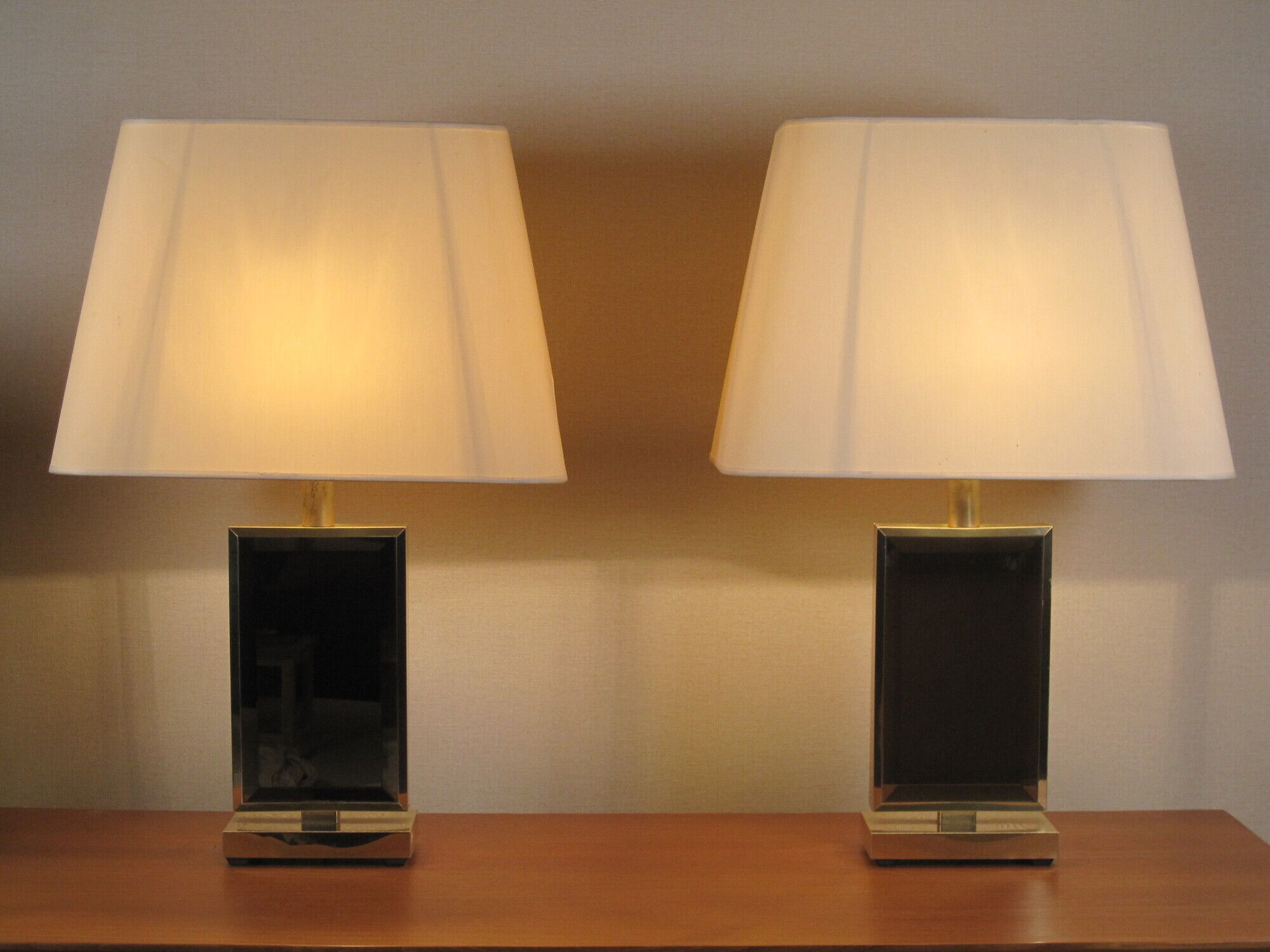 Pair of vintage design lamps seventies period 1970, Decorative Arts of the XX th