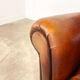 Vintage sheep leather wingback armchair zuna