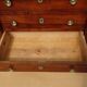 Antique chest of drawers with cross motifs, made entirely of solid walnut.