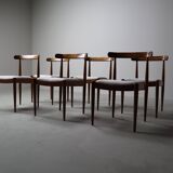 Set of six Alfred Hendrickx Model 500 dining chairs in Rosewood,