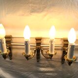 Set of 3 bronze wall lamps Louis XVI style