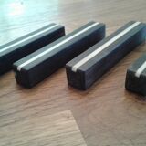 6 Ebony knife carriers and inlay noble material