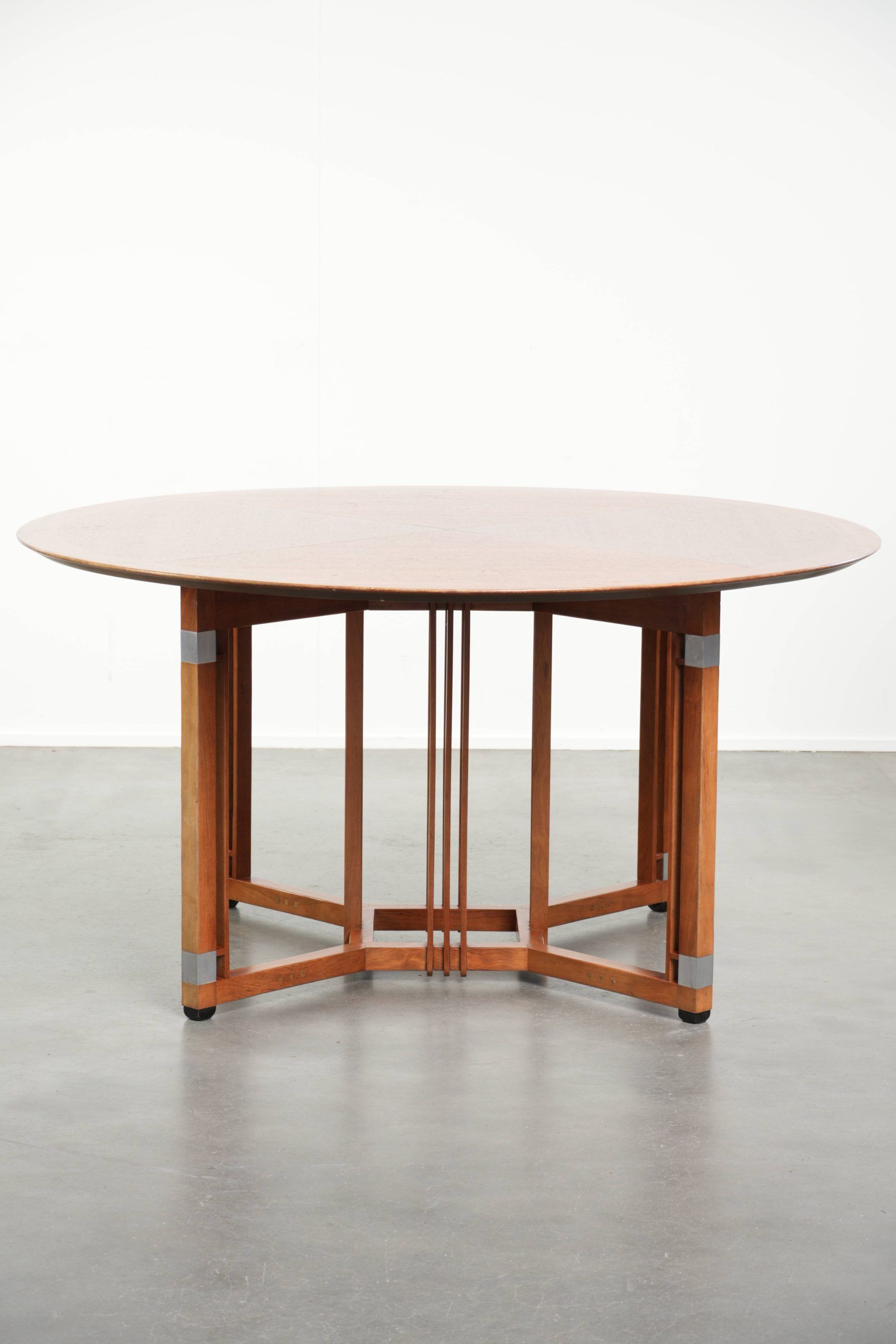 Round vintage Art Deco design dining table  for 4 people