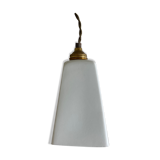 Modernist art deco bathroom pendant lamp in opaline