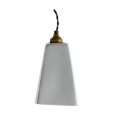 Modernist art deco bathroom pendant lamp in opaline
