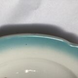 Plat Digoin Richelieu festonné bord bleu