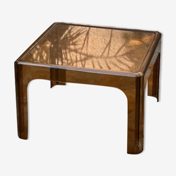 Coffee table 1970 translucent plexi brown