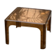 Table basse 1970 plexi translucide marron