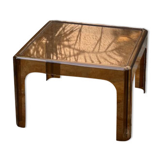 Coffee table 1970 translucent plexi brown