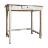 Old table in patinated white wood