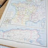 Military map of France, original printed in 1896.