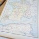 Military map of France, original printed in 1896.