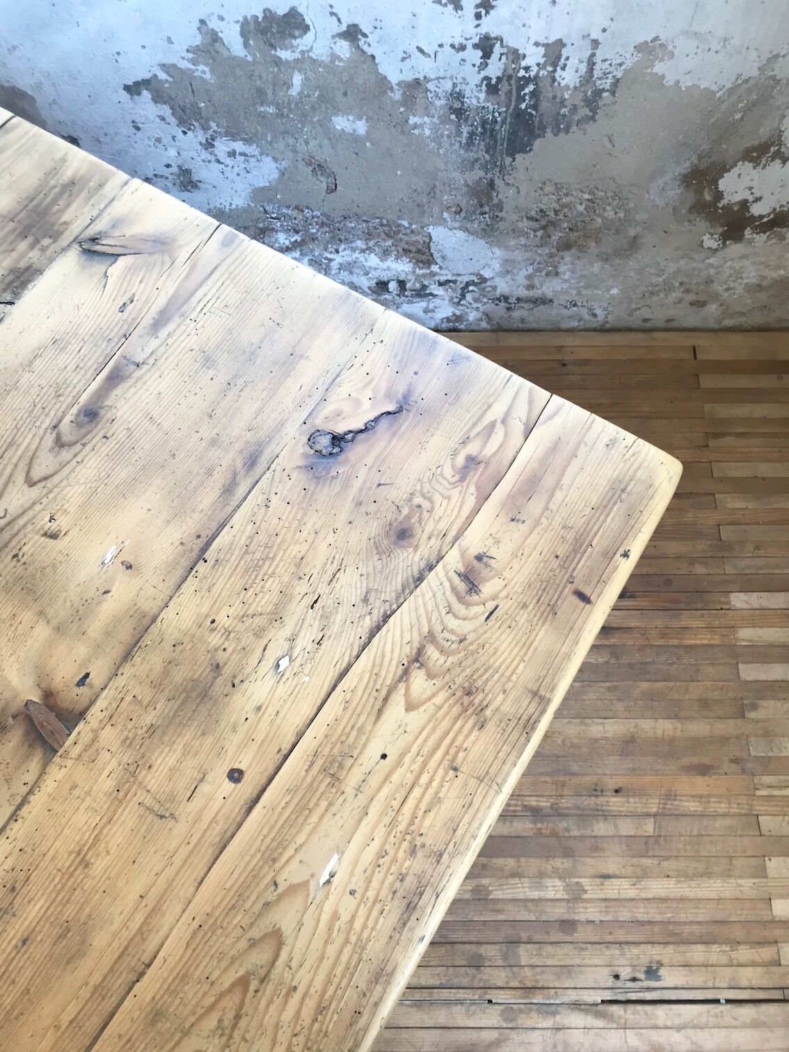 Vintage pine farm table