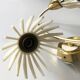 Applique fleurs laiton 1960