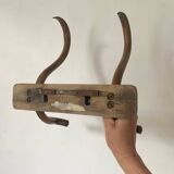 Curved wooden coat rack from the early 20th century