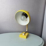 Lampe de bureau en métal jaune 1970