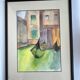 Tableau : Aquarelle - gondole à Venise