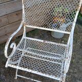 Pair of early 20th century metal garden armchairs