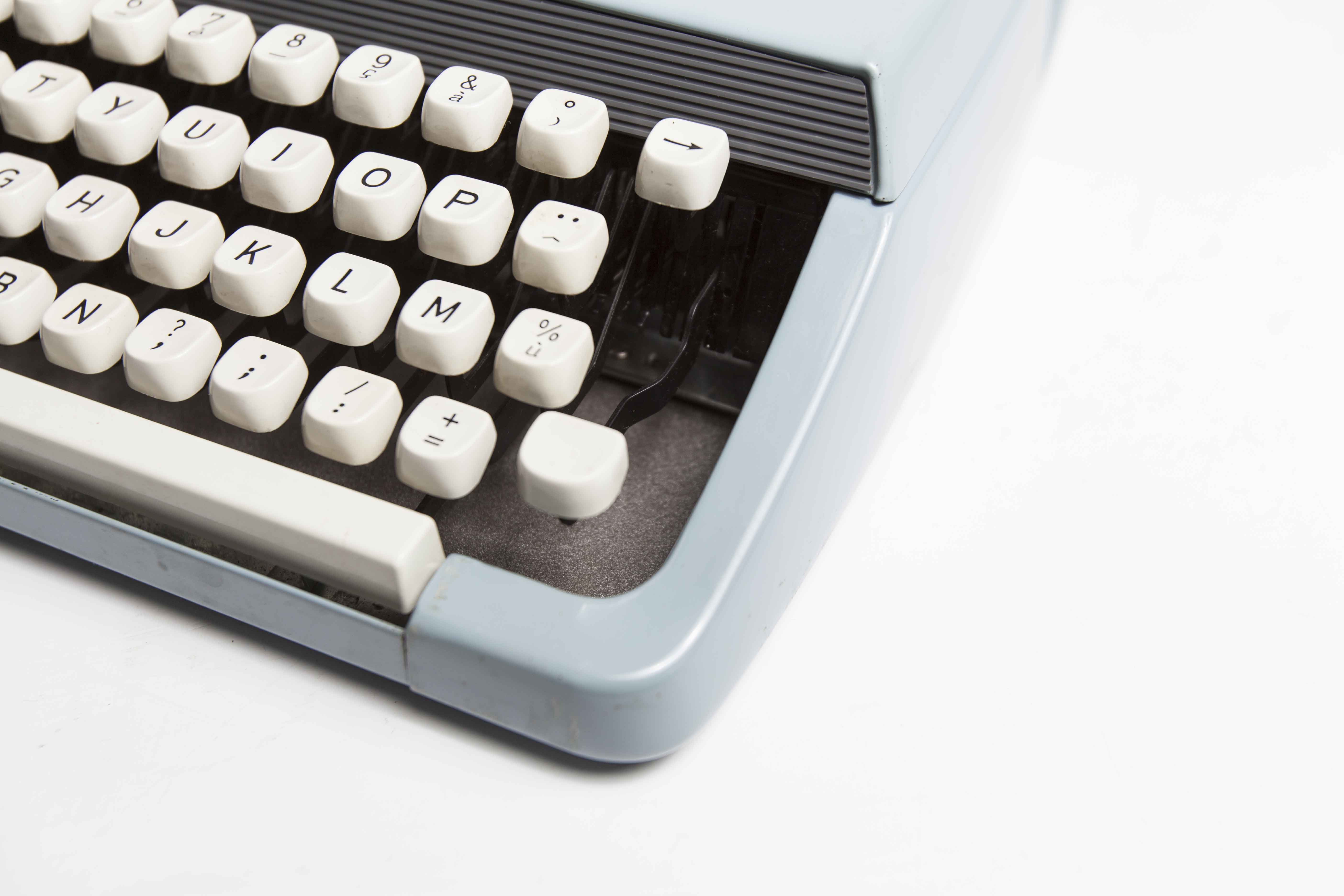 Sky Blue Brother Typewriter from 1980