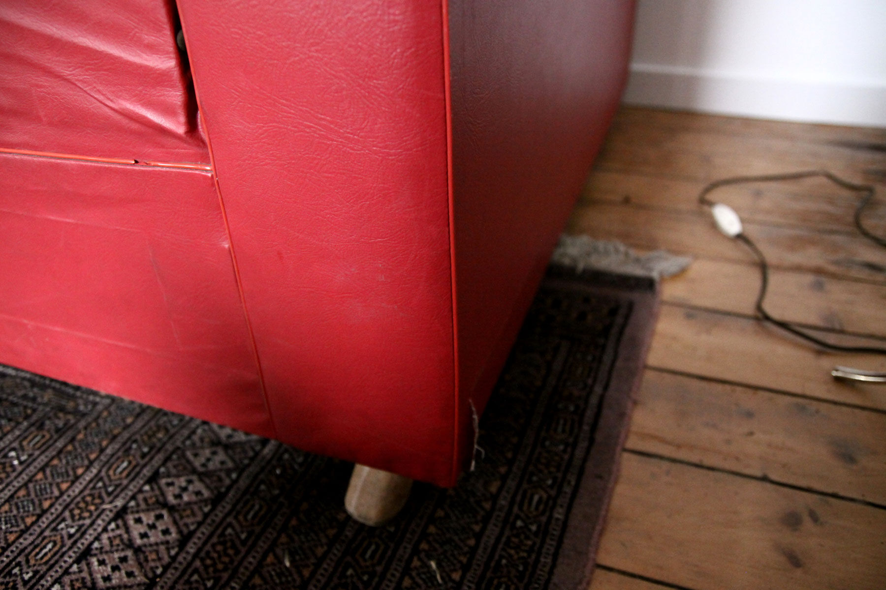 Red vintage sofa bed
