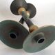 Pair of patinated bronze candlesticks