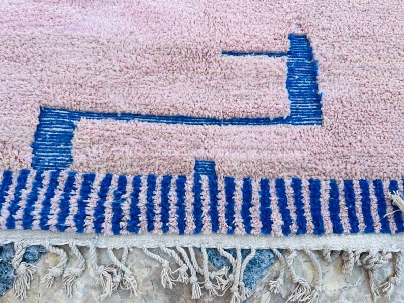 Pink Beni Ourine rug 300cm x 400cm