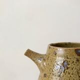 coffee service 6 cups and saucers, teapot and sugar bowl in ceramic / pottery / stoneware years 50-6