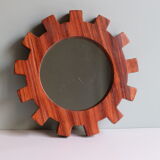 Scandinavian teak mirror 1970 33cm