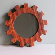 Scandinavian teak mirror 1970 33cm