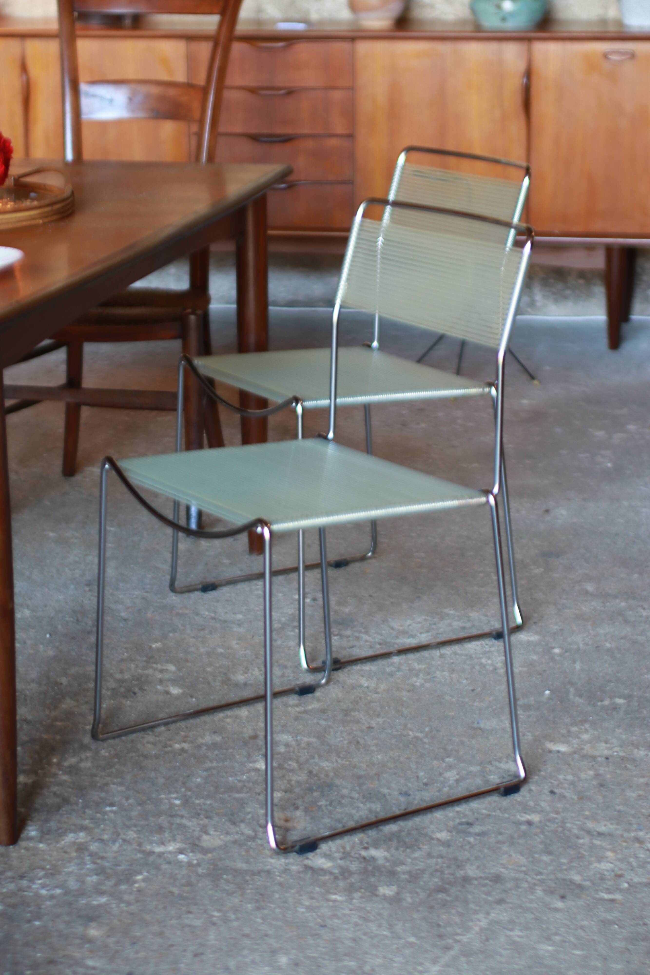 4 Spaghetti chairs by Giandomenico Belotti