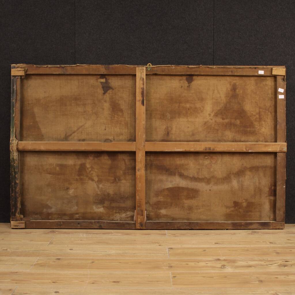 Camp de peinture française avec soldats et chevaux du XIXe siècle