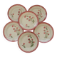 Set of 6 digoin sarreguemines earthenware dinner plates. aude model.