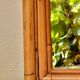 Vintage Spanish mirror in natural bamboo, 1950.